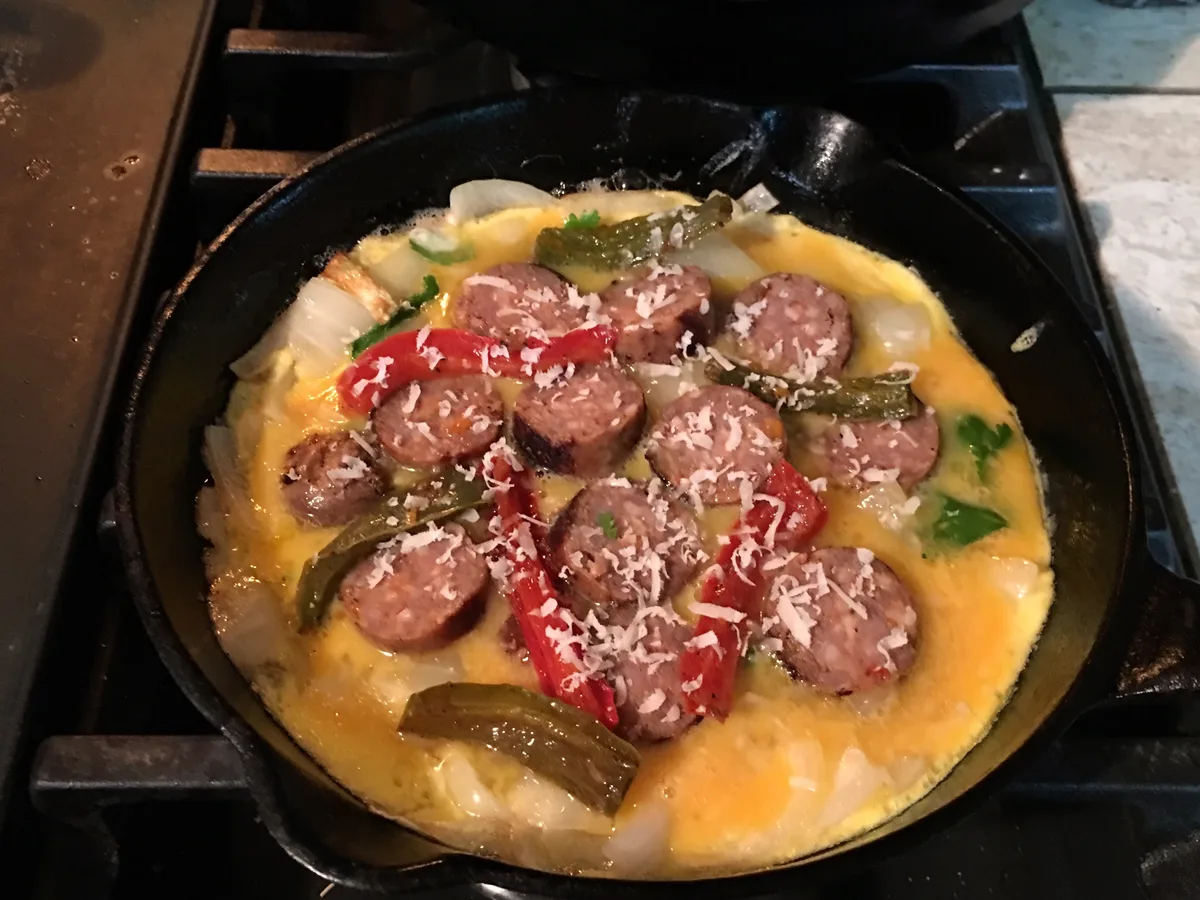 Frittata met restjes groente