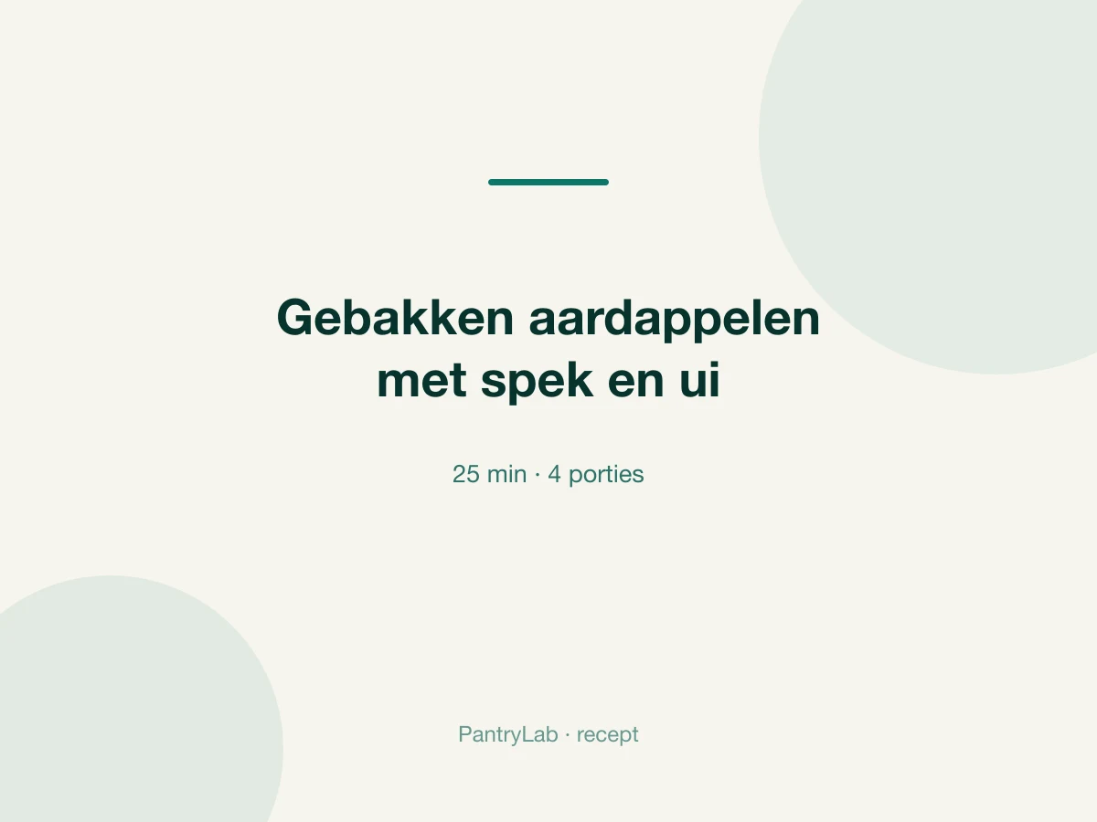 Gebakken aardappelen met spek en ui