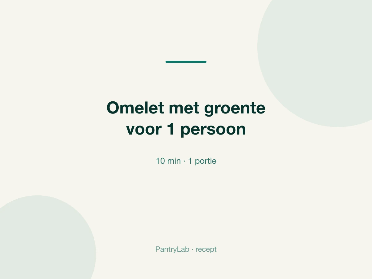Omelet met groente voor 1 persoon