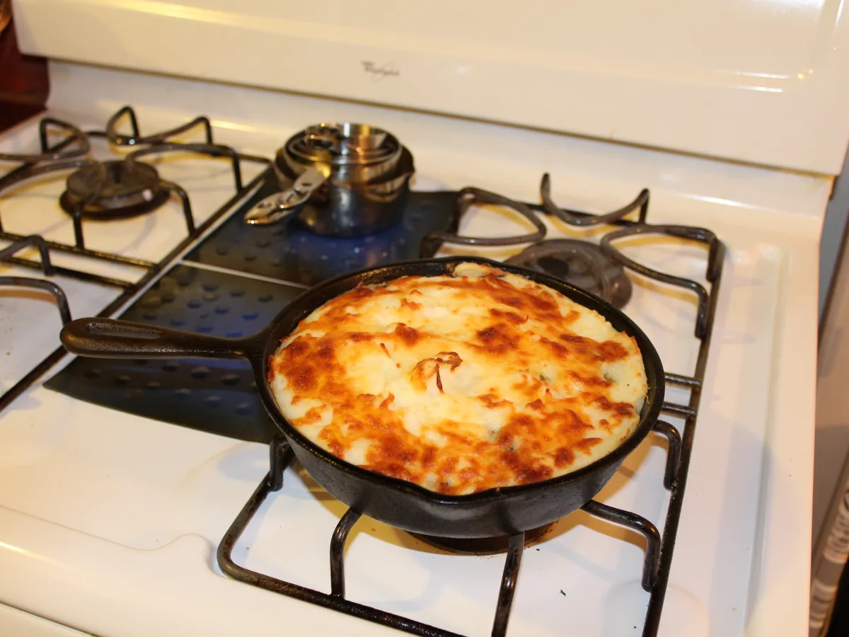 Ovenschotel met gehakt en aardappelpuree