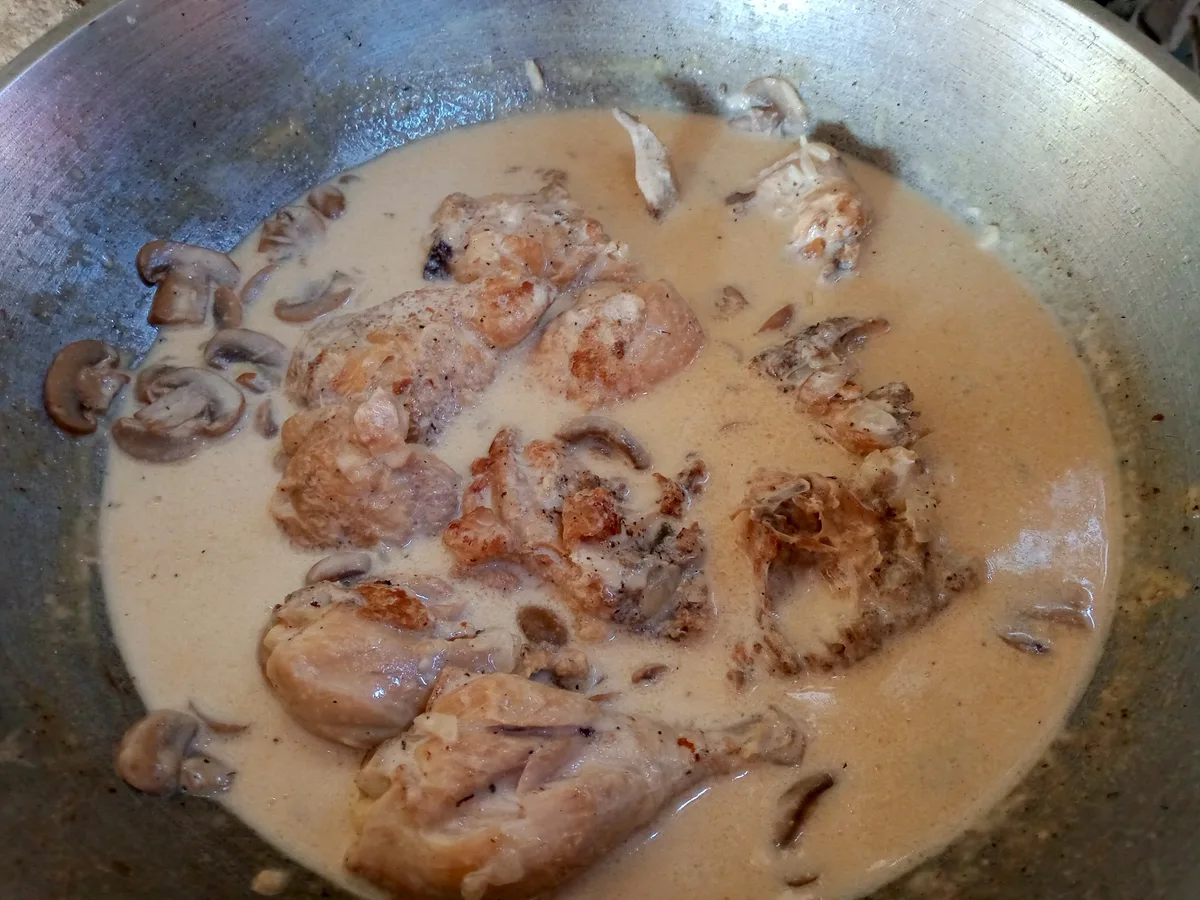 Romige kipfilet met champignons